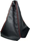 Universal Car Shift Knob dust Cover Black PU Leather Manual/Auto Shifter Shift Boots Cover (Black PU/Red Stitching)...