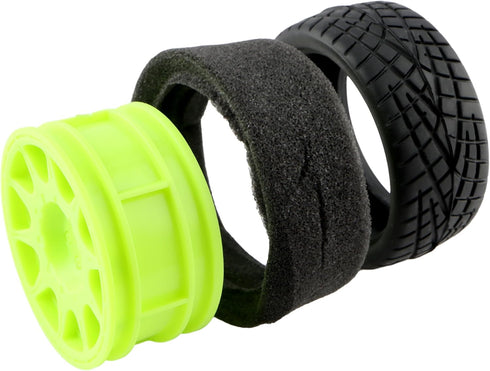 4PCS 12mm Hub Wheels Tires Set 1:10 1:12 1:16 Off Road RC Cars Rubber Tires Set for HSP 94122 94123 94103 3850 3851 FW06 RC Cars(Green)...