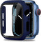 Miimall Compatible for Apple Watch Series 8 Case 45mm with Screen Protector Anti-Scratch Shockproof Hard PC and Tempered Glass Film Bumper Case fo...