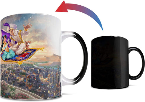 Morphing Mugs Disney - Aladdin - Princess Jasmine - A Whole New World - Thomas Kinkade - One 11 oz Color Changing Heat Sensitive Ceramic Mug – Ima...