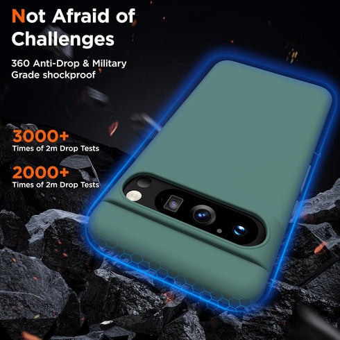 Compatible with Pixel 8 Pro Case, Liquid Silicone Case, Full Body Shockproof Protective Cover,?Soft Microfiber Lining? Slim Thin Phone Case for Go...