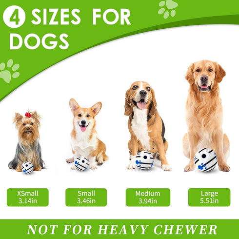 Small Dog Ball, Interactive Dog Toys Ball,Squeaky Dog Toys Ball,Glow in The Dark Ball for Training Teeth Cleaning Herding Balls Indoor Outdoor Saf...