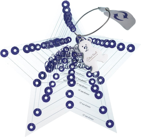 The Quilted Bear Star Quilting Templates - Set of 8 Non-Slip Acrylic Quilt Templates, Ideal Sewing Products, Quilting Tools & Quilting Templates f...
