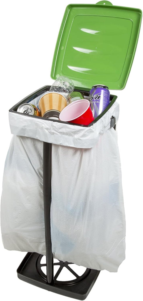 Portable Trash Bag Holder - Collapsible Trashcan for Garbage - Indoor/Outdoor Use - Ideal for Camping, Recycling, and More by Wakeman Outdoors (Gr...