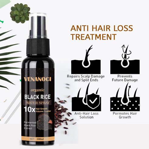 Venanoci Hair Growth Serum, Rice Water Spray for Women & Men Treatment For Hair Loss, Damaged Dry Hair, Hair Regrowth for Thicker Longer Fuller Ha...