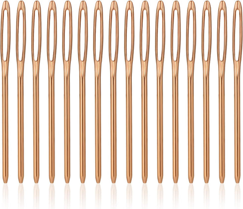 16pcs Large-Eye Blunt Needles, 7cm/2.75inch Yarn Knitting Needles Tapestry Sewing Needles Wool Hand Metal Sewing Knitting Needles for Crochet Proj...