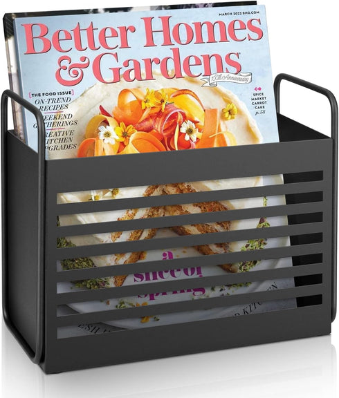 Magazine Rack, Magazine File Holder Mail Organizer Folder Organizer Bin for Magazines, Books, Newspapers, Tablets in Home, Office, Black...