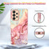 Btscase for Samsung Galaxy A53 5G Case, Marble Pattern 3 in 1 Heavy Duty Shockproof Full Body Rugged Hard PC+Soft Silicone Drop Protective Women G...