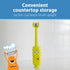 Dr. Brown's ToothScrubber Toddler Toothbrush, Triple-Sided Training Toothbrush with Suction Cup Base, Green, Baby Oral Care, Ages 1-4 Years...