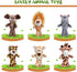 12 Pieces Mini Stuffed Forest Animals Jungle Animal Plush Toys in 4.8 Inch Cute Plush Elephant Lion Giraffe Tiger Plush for Animal Themed Parties ...