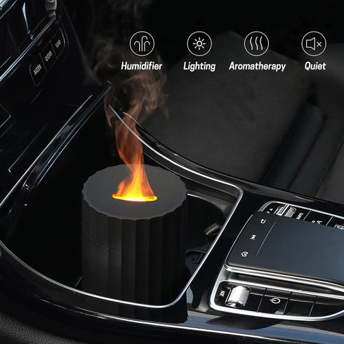 Rican Car Diffuser, Flame Diffuser for Essential Oils,100ml Colorful Air Aroma Diffuser Humidifier, Car Air Freshener Aromatherapy Diffuser for Ca...