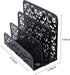 EasyPAG Desk Mail Organizer 2 Pack Office Small Letter Sorter Desktop File Organizer with 3 Vertical Upright Compartments, Black...