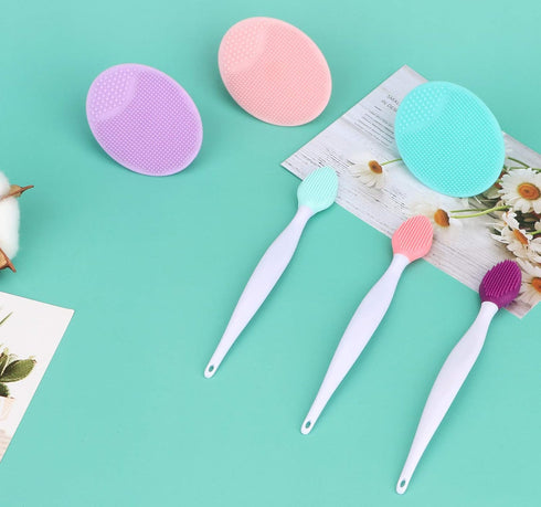 Yebeauty Silicone Facial Cleansing Brush Set of 15, 5pcs Face Scrubber, 5pcs Nose Blackhead Remover and 5pcs Double-Sided Exfoliating Lip Brush Li...