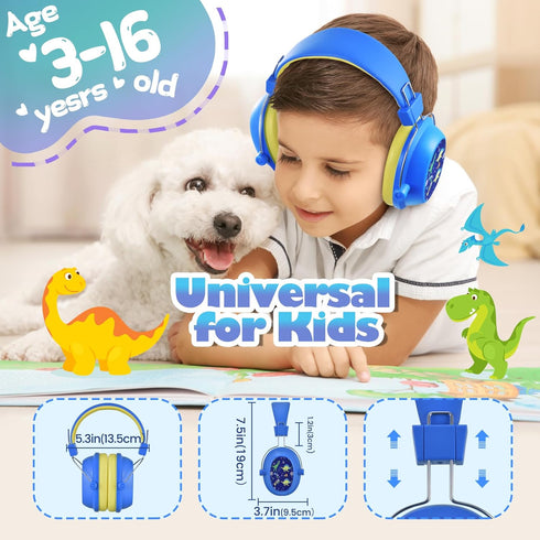 2024 NEW CUSTOM FIT Noise Cancelling Headphones for Kids, 26dB NRR Kids Ear Protection Safety Ear Muffs for Fireworks, Home, School, Kids Hearing ...