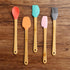 Silicone Spatula, 5 Pack Mini Spatulas Scrapers with Bamboo Handle for Cooking Baking Nonstick Cookware Kitchen Utensils High Heat Resistant BPA F...