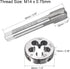 uxcell M14 x 0.75mm Metric Tap and Die Set, Machine Thread Screw Tap with Round Threading Die, Tap & Die Kit for Nut Screw Bolt Thread Repair...