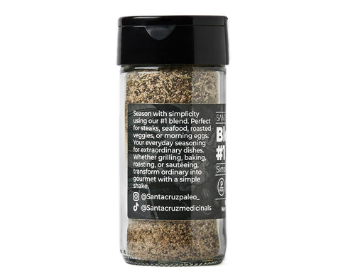 Santa Cruz Paleo Seasoning (Blend #1), Gluten Free, Keto, Sugar Free, and Paleo, Garlic, Sea Salt, Rosemary, and Black Pepper, All Purpose Spice B...
