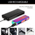 Electric Arc Windproof Plasma Lighter - USB Rechargeable, Upgraded Battery Indicator - Multichrome...
