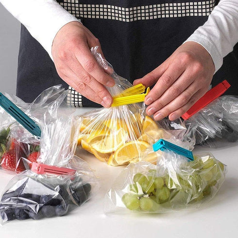 10Pcs 7Cm Plastic Sealing Clips, Bag Clamp for Food and Snack Bags, Portable Home Snack Storage Folder, Clamp Sealer Preserve Food Fresh Specialty...