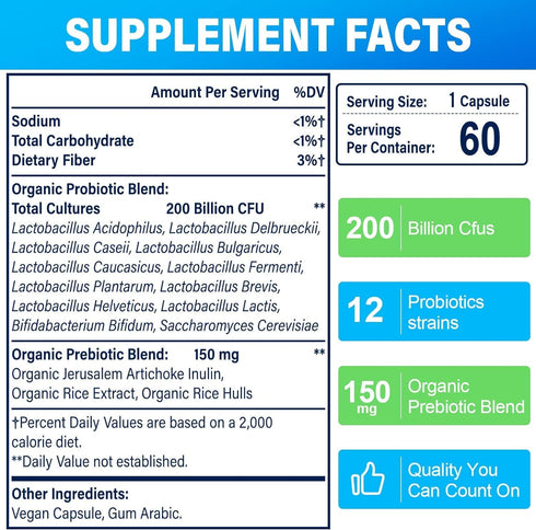 Probiotics for Women and Men, Probiotic, Probiotics, Women Probiotic, 60 Capsules-76...