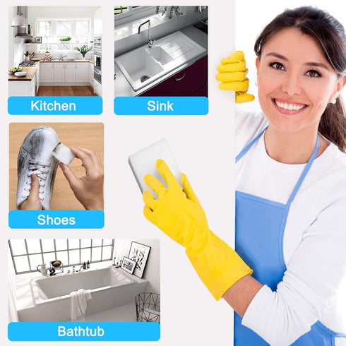 100Pack Magic Sponge Eraser | Premium Melamine Sponge Foam | Multi-Functional Household Cleaning Sponge for Kitchen, Sink, Bathrooms, Walls, Vehic...