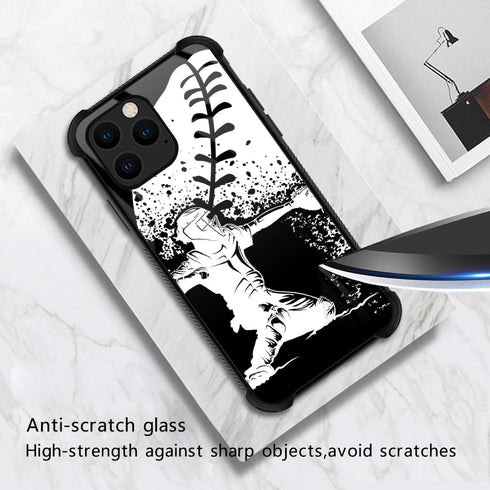 CARLOCA Compatible with iPhone 12 Mini Case,iPhone 12 Mini Cases for Boys,Baseball Catcher at Home Pattern Design Shockproof Anti-Scratch Case for...
