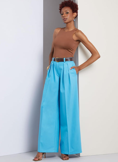 Vogue Misses' Wide-leg Pleated Shorts and Pants Sewing Pattern Packet, Design Code V1958, Sizes 16-18-20-22-24...