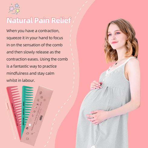 2pcs Labour/Birthing Comb for Labor Contraction and Delivery, Natural Pain Relief, Doula Tool for Pain Management and Anxiety for Pregnancy Women...