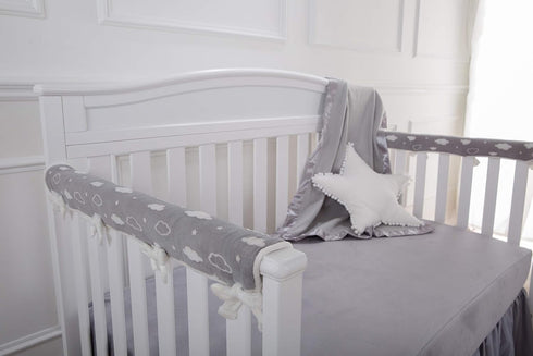 American Baby Company Fleece Blanket with Silk-Like Satin Trim, Soft, Warm & Cozy, Gray, 30" x 40" for Boys and Girls, Perfect for Baby Carrier, S...