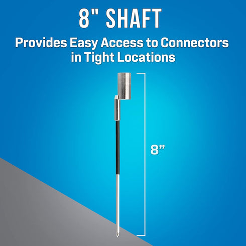 Jonard Tools CTW-7168 Torque Wrench Driver Shaft for Tightening F Connectors, 7/16" Drive Size, 8" Length...