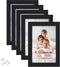 Icona Bay 4x6 Picture Frames (Black, 5 Pack), Modern Style Wood Composite Frames Table Top or Wall Mount, Bliss Collection...