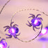 Impress Life Halloween Costume Party Spooky Spider String Lights, 10ft 40 LEDs Battery Operated with Dimmable, Flicker Remote for Porch, Trick or ...