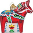 Old World Christmas Swedish Dala Horse Glass Blown Ornaments for Christmas Tree...