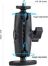 Universal Wall Mount Bracket with 1 Inch Ball Mount Connector for Security Camera, Baby Monitor, Trail Camera, Action Camera, DSLR Camera on Wall,...
