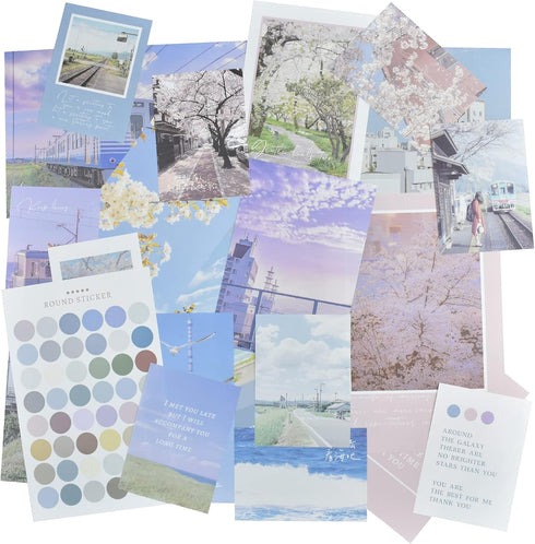 Cute Scrapbook Paper Decorative Scrapbooking Embellishment Supplies City Road Train DIY Decal for Arts Crafts Journaling Journals Planners Albums ...