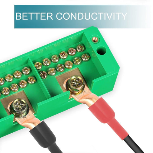 10PCS Battery Cable Ends, 6 Gauge Wire Connectors 5/16 Copper Wire Lugs, Bare Copper Eyelets with Heat Shrink Tubing by HOUSUN...