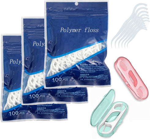320pcs Dental Floss Picks Superfine Floss Stick No Break & No Shred Floss Oral Care Flat Wire Long Lasting Mint Eco-Friendly Toothpicks for Teeth ...