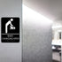 Baby Changing Area Sign for Business, ADA Compliant Braille Restroom Sign, 8.27 x 5.9 inch Diaper Changing Station Sign with Adhesive Back, Black ...