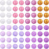 Beadthoven 80pcs 15mm Purple Silicone Beads 8 Colors Silicone Beads for Keychain Making DIY Necklace Bracelet Beads Set Bulk Round Ball Round Rubb...