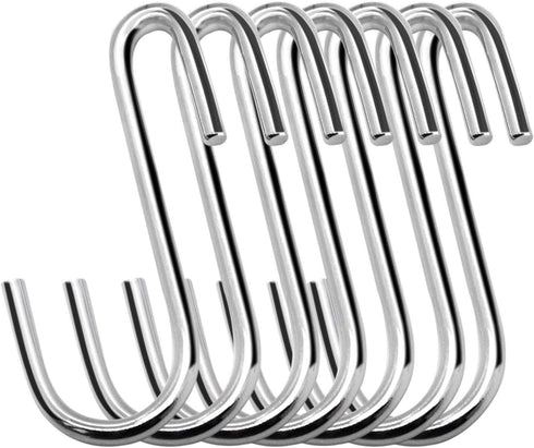 20 Pack Heavy Duty S Hooks Stainless Steel S Shaped Hooks Hanging Hangers for Kitchenware Spoons Pans Pots Utensils Clothes Bags Towers Tools Plan...