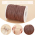 PH PandaHall 1mm Waxed Cord,100 Yards Waxed Cotton Cord Brown Waxed Thread Beading String Waxed Craft String for Bracelet Necklace Jewelry Waist B...