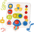 Montessori Busy Board for Toddler Baby Sensory Board with Music and Light,Activity Board for Fine Motor Skills,Baby Busy Board Travel Sensory Toy,...