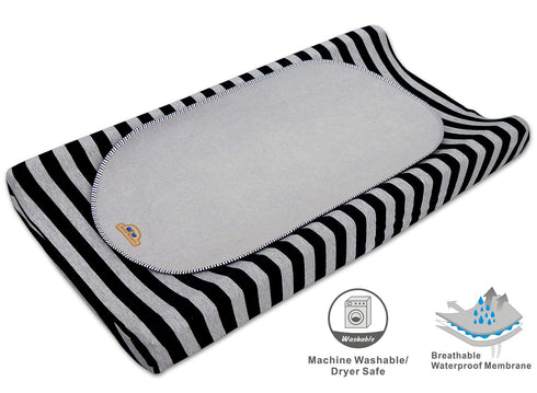 BlueSnail Waterproof Changing Pad Liners 3 Count (14"X26.5", Gray) Bassinet Pad Liner...