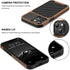 TENDLIN Compatible with iPhone 15 Case Wood Grain with Carbon Fiber Texture Design Leather Hybrid Slim Case (Black)......