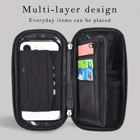 Bike Phone Holder EVA Waterproof Bike Front Frame Bag Top Tube Bike Bag Bicycle Phone Mount Cycling Pouch with Rain Cover Bike Accessories Gifts f...