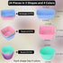 24 pcs Silicone Cupcake Baking Cups Dulinkas Reusable Cupcake Liners Non-Stick Baking Muffin Liners Mold Pastry Cake Molds 3 Shapes Multicolor for...