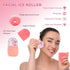 Ice Roller for Face Women, Silicone Facial Ice Roller and Gua Sha Set, Massage Cube and Face Ice Mold for Brighten Lubricate Shrink Pores (Pink)...