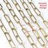 16.4 Feet (7mmX17mm) 18K Gold Plated Stainless Steel Chain Oval Paperclip Link Chains Bulk with Jump Rings Lobster Clasps Extender Chain for DIY J...