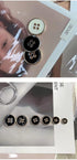 12PCS Four-Eye Metal Button Suit Buttons Crafts Button Decorative Buttons for Sewing DIY (10mm, Black Gold)...