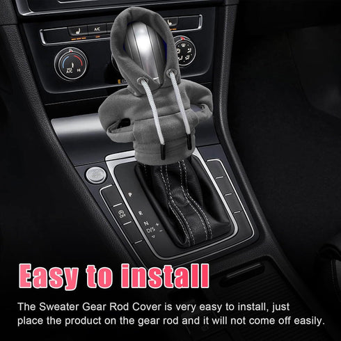 Car Shift Knob Hoodie, Fashionable Sweater Gear Shift Cover, Funny Auto Gear Shift Knob Cover for Warm Winter, Vehicle Interior Shift Knob Protect...